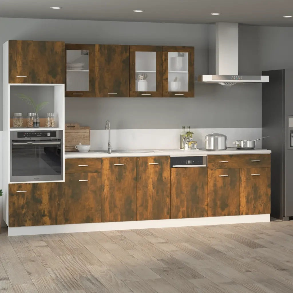 Pensile da cucina | Mobile con Cassetto ¡°Lyon¡± Rovere Fumo 80x46x81,5 cm