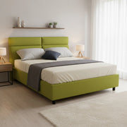 Letto Matrimoniale Ator, Letto Matrimoniale Sfoderabile Made in Italy, Verde