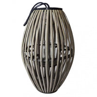 Lanterna Margot in Vimini Grigio