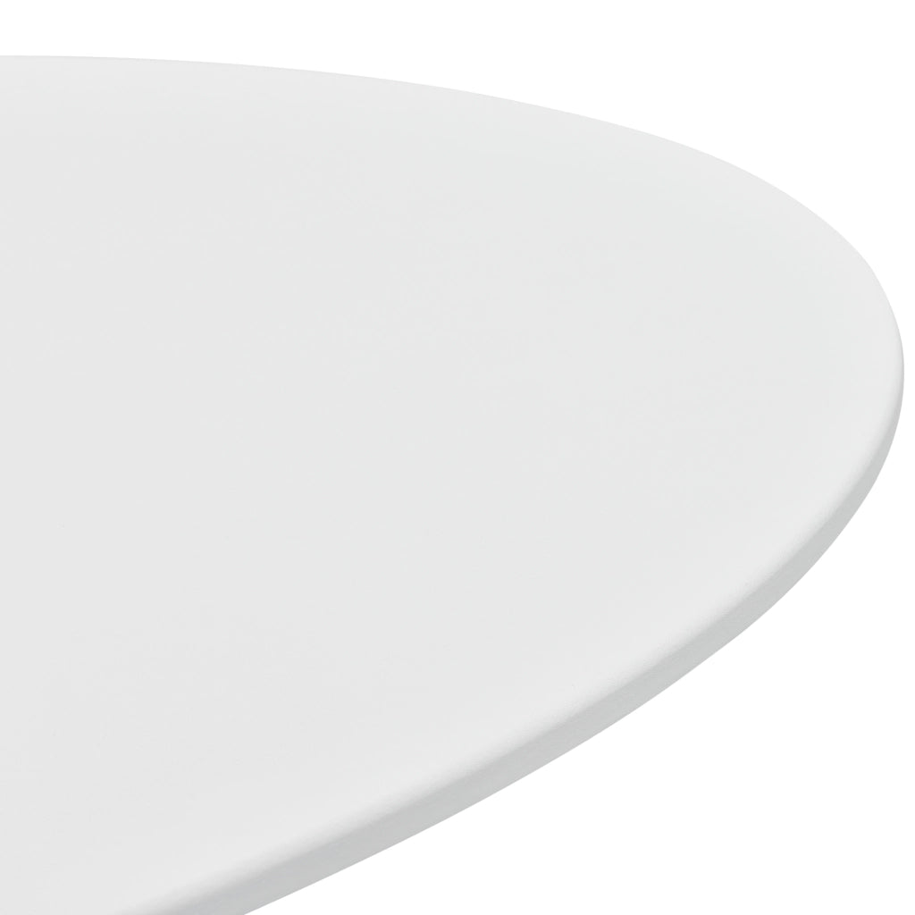 Tavolino da caffè/da Divano a Treppiede 109,5 x 59,5 x 39,5 cm Tavolo Basso da Salotto con Piano Arrotondato - Bianco