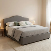 Letto Matrimoniale Verdite, Letto Matrimoniale Materasso Incluso Made in Italy, Grigio