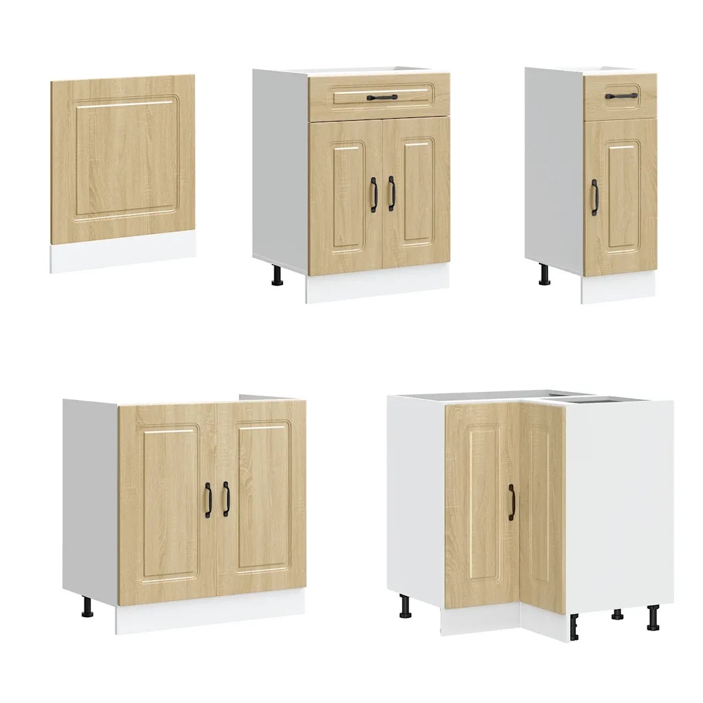 Set Mobili da Cucina 11 pz Kalmar Rovere Sonoma in Truciolato 3314884