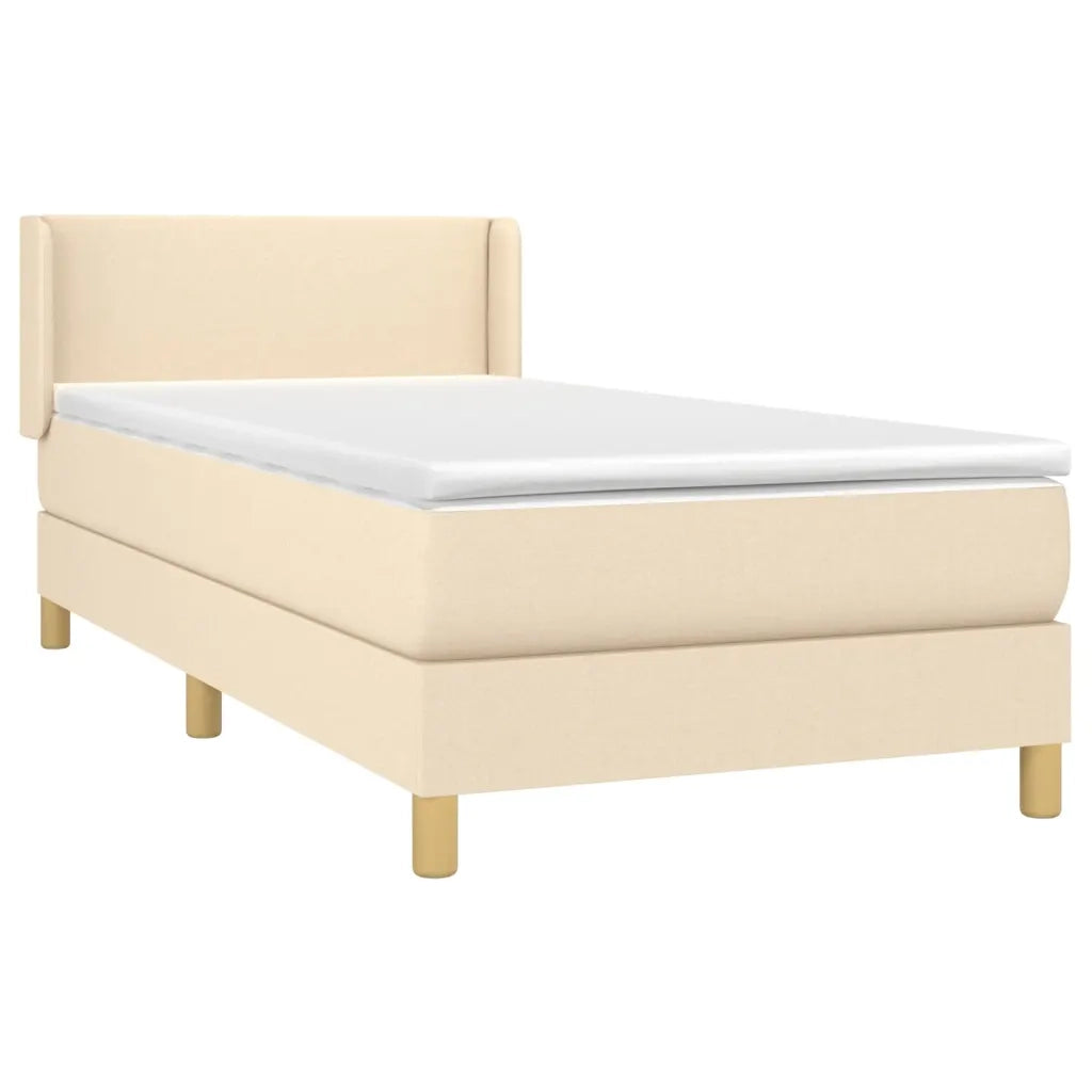 Giroletto a Molle con Materasso Crema 90x200 cm inTessutocod mxl 74381
