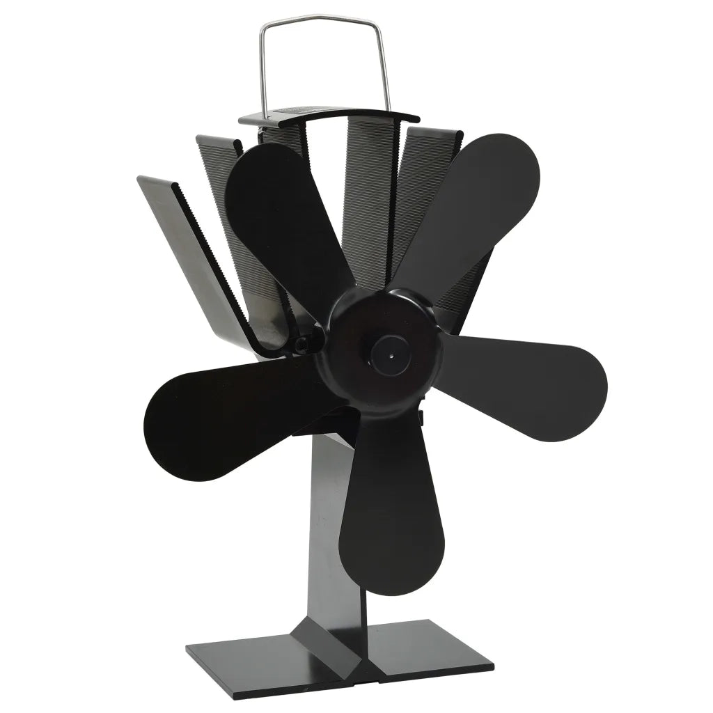 Ventola per Stufa Alimentazione a Calore 5 Lame-Ventilatore per Stufa Nero 657003