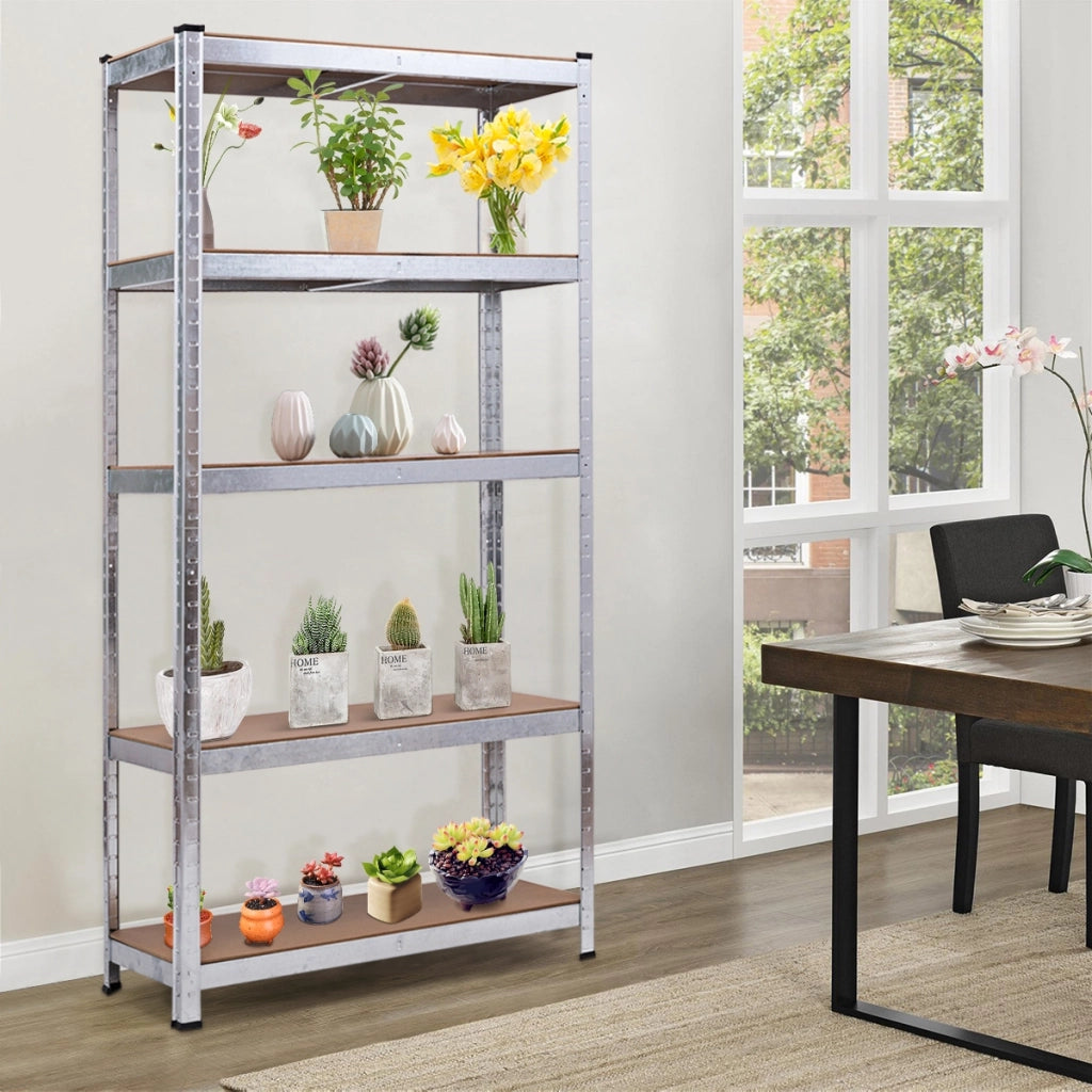 Scaffale con 5 livelli salva spazio, Organizer con struttura in acciaio resistente Argento