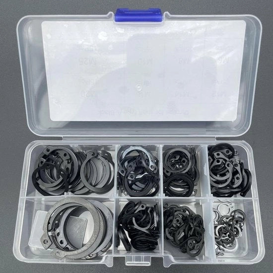 Assortimento di clip C per borghetti interni ed esterni - 160 pezzi per onde con clip di sicurezza