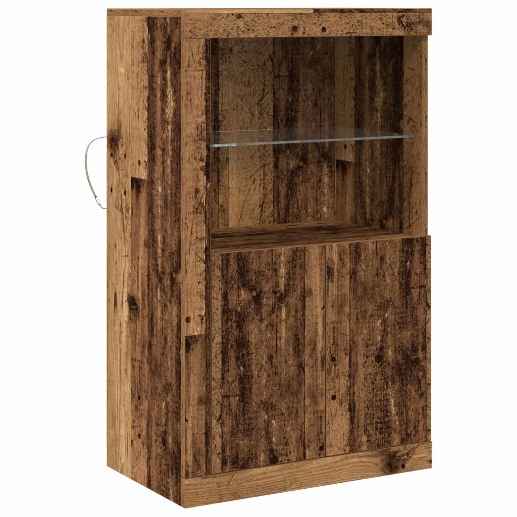 Madia LED Legno vecchio 60,5 x 37 x 100 cm Legno multistrato 863015