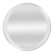 Specchio decorativo moderno a LED 80 x 80 x 3 cm argento 03_0010164