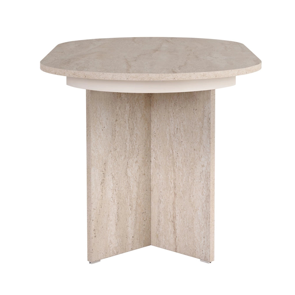 Noba, Tavolo Allungabile Allungabile, 160x90x75h cm Beige Marmo