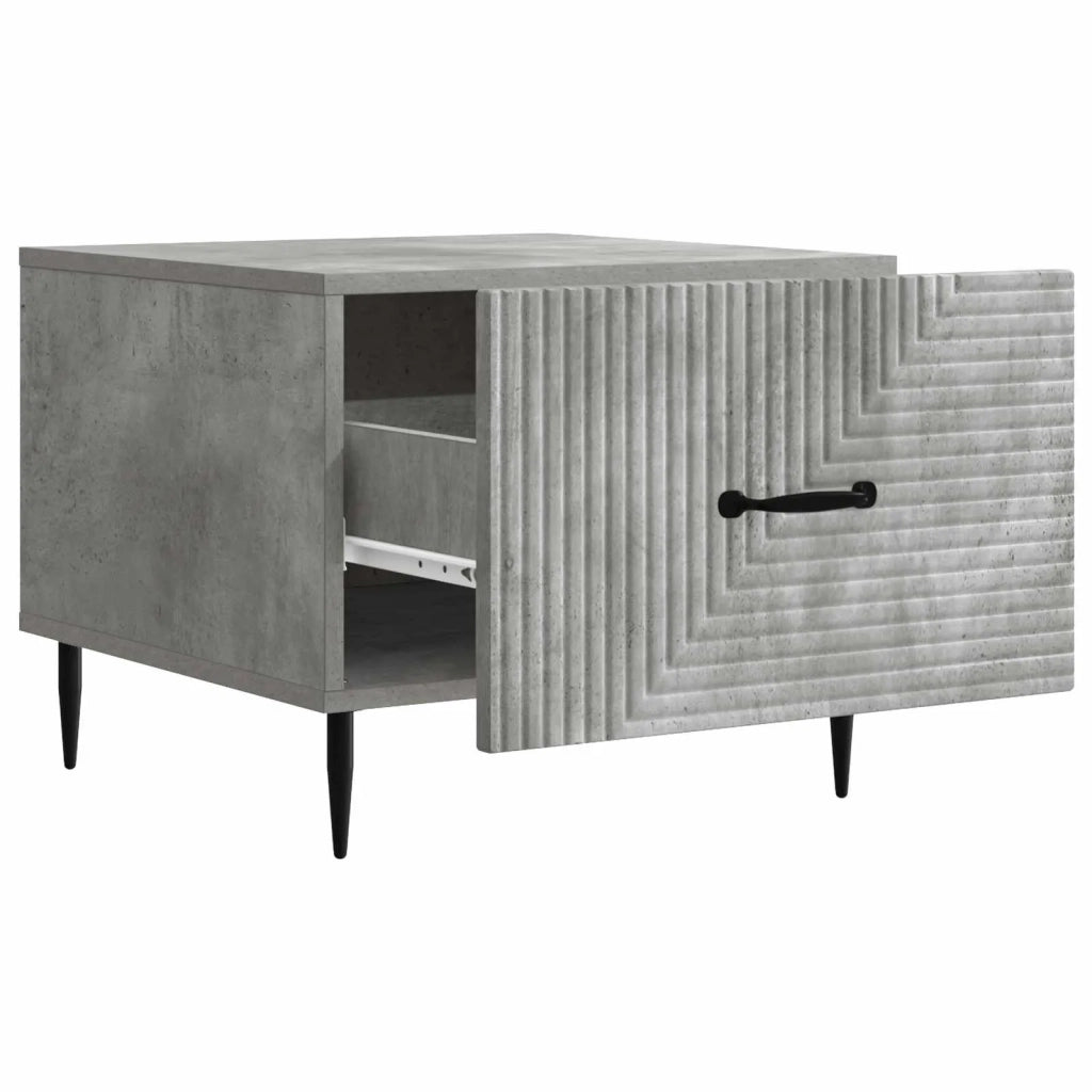 Tavolino da salotto con cassetto Grigio Cemento 49 x 50 x 40 cm 894968
