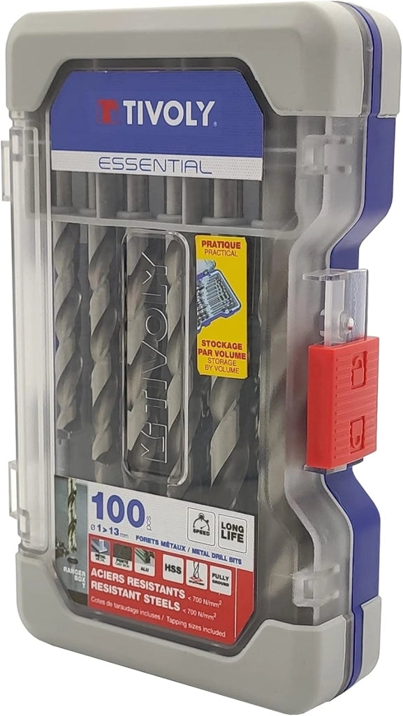 11452070003 Ranger 100-Piece Drill Bits 14520 Metal HSS Case