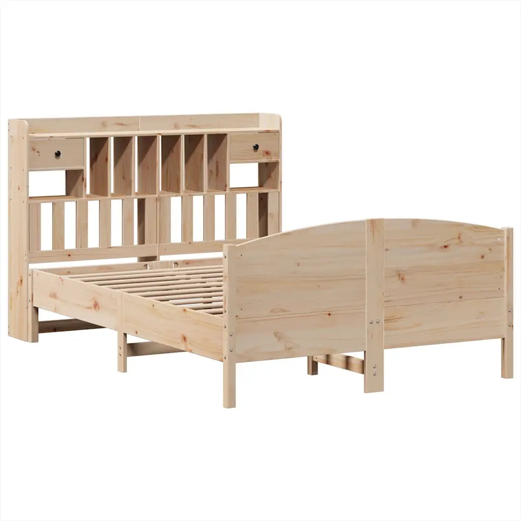 vidaXL Letto Libreria senza Materasso 140x200 cm in Legno di Pino