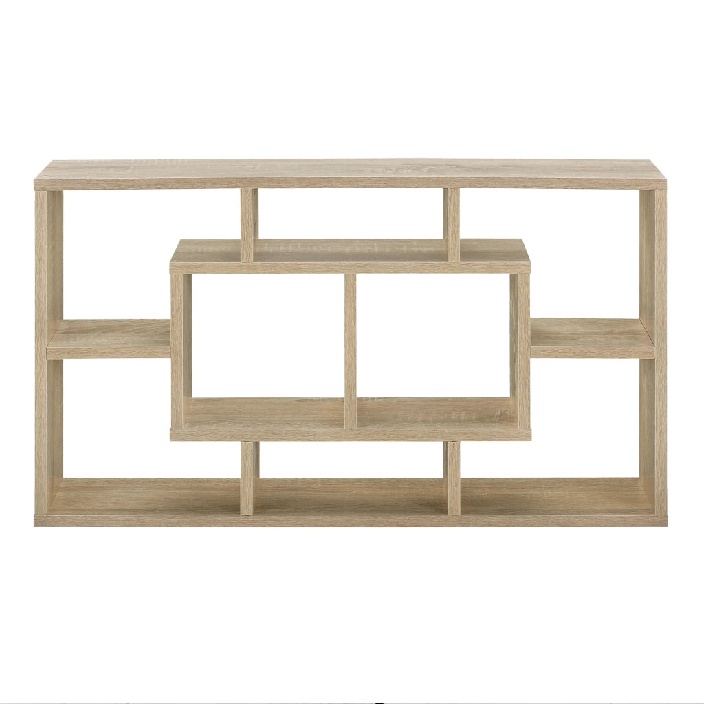 Mensola da parete di design con 8 ripiani portaoggetti 85 cm effetto faggio 03_0001736