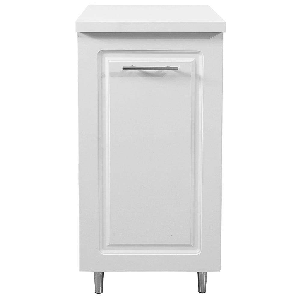 Mobile Base Cucina Componibile Boiserie Colore Bianco con 1 Anta e 2 Scomparti