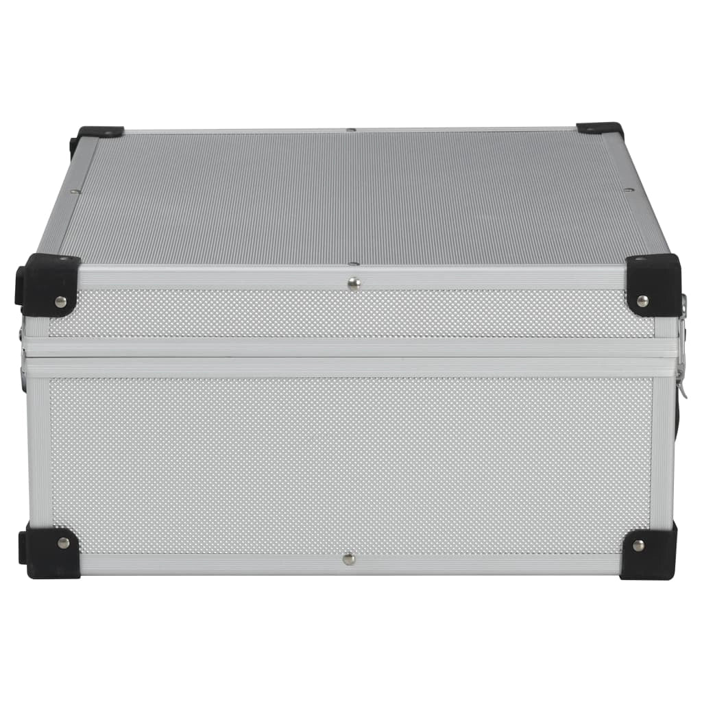 Valigetta portautensili cassetta portautensili carrello portautensili cassetta portautensili contenitore portadocumenti portatile 46 cm argento 02_0003268