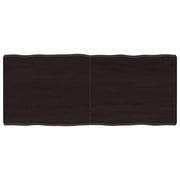Piano Tavolo Marrone Scuro 120x50x(2-6)cm Rovere Non Trattatocod mxl 103991