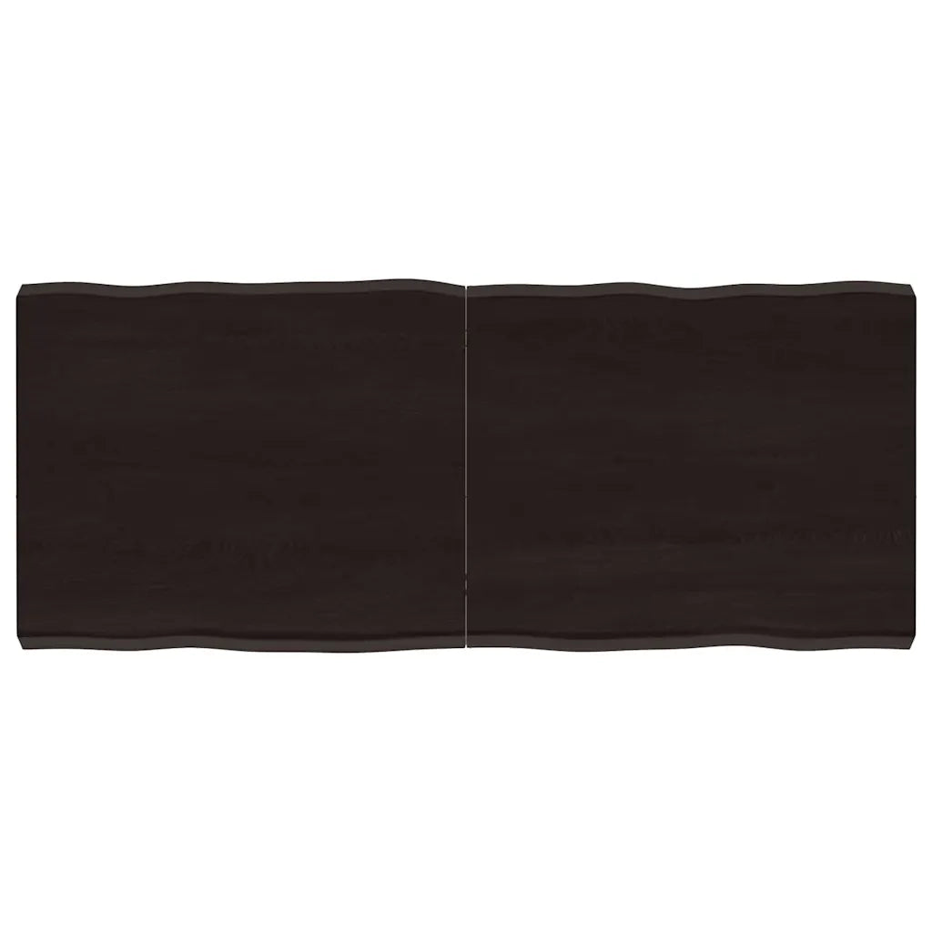 Piano Tavolo Marrone Scuro 120x50x(2-6)cm Rovere Non Trattatocod mxl 103991
