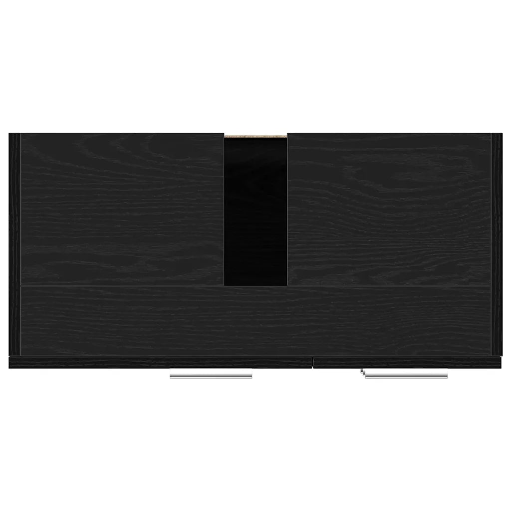 Mobile Lavabo Rovere Nero 63x30x54 cm in Legno Multistrato