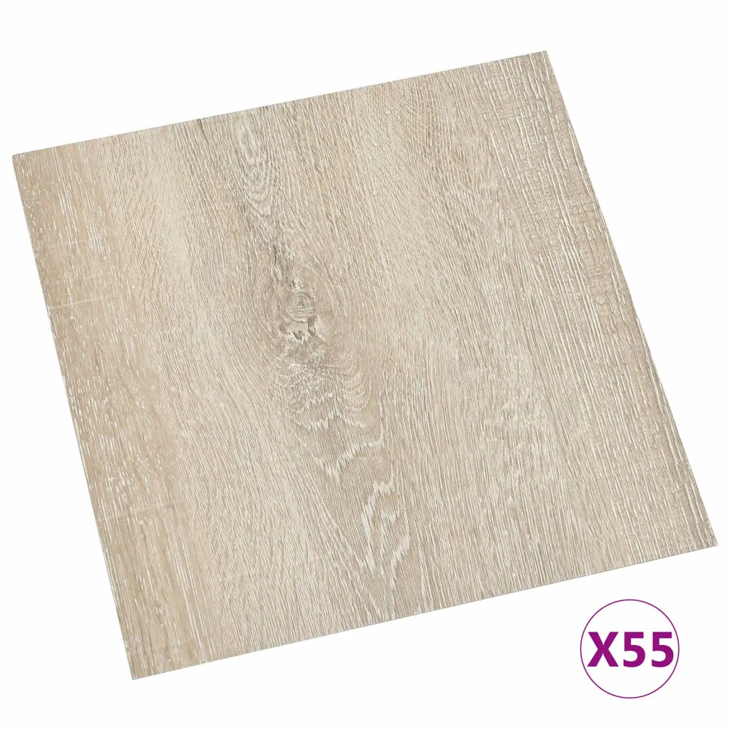 Tavole per Pavimenti 55 pcs Beige 5,11 m² PVC