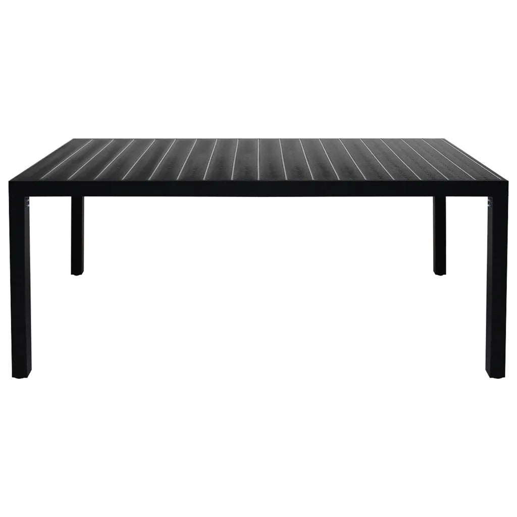 Set da Pranzo da Giardino 9 pz in Alluminio Nero 3070627