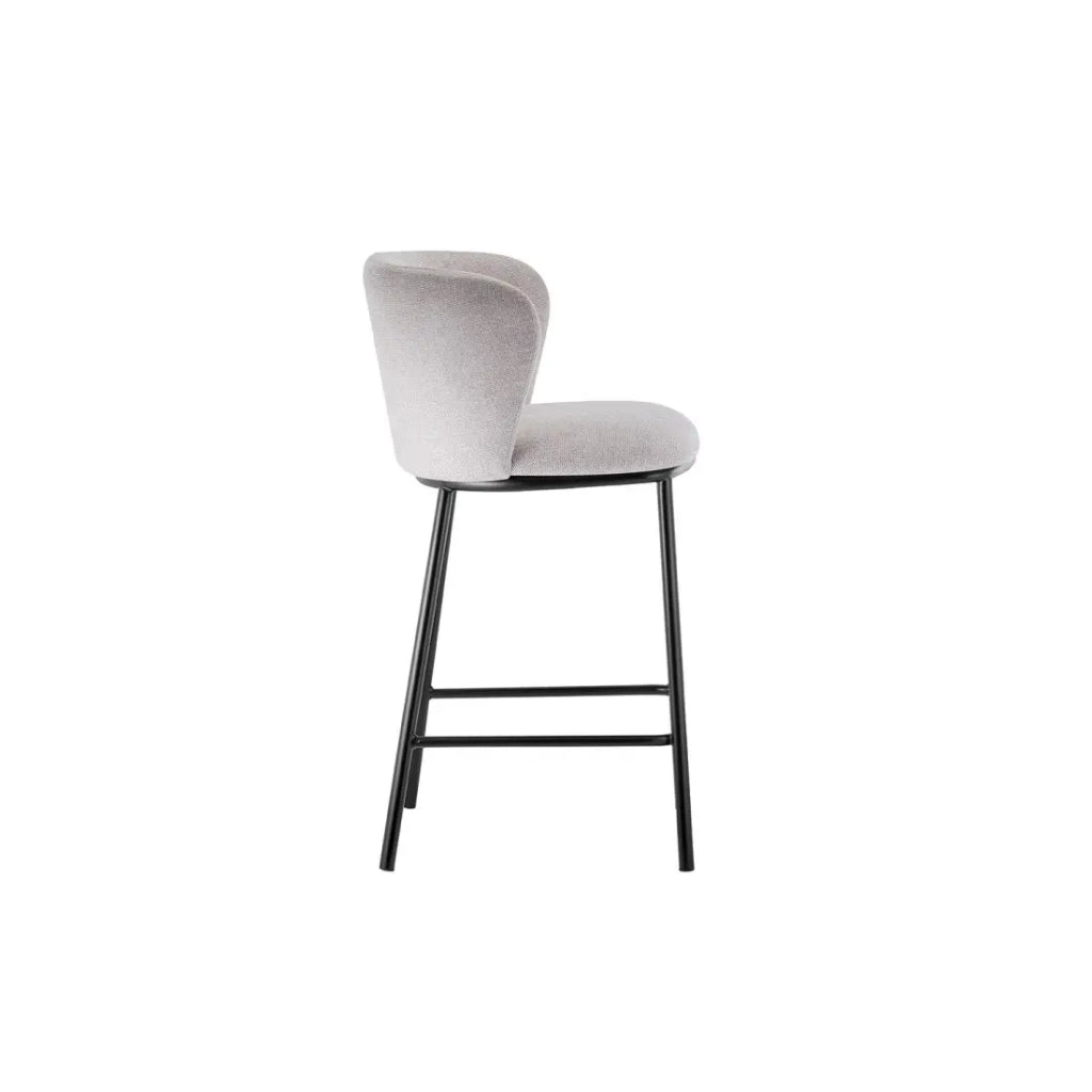 Sedia da banco ARTHUS – Tessuto beige – Design moderno H88,5 cm