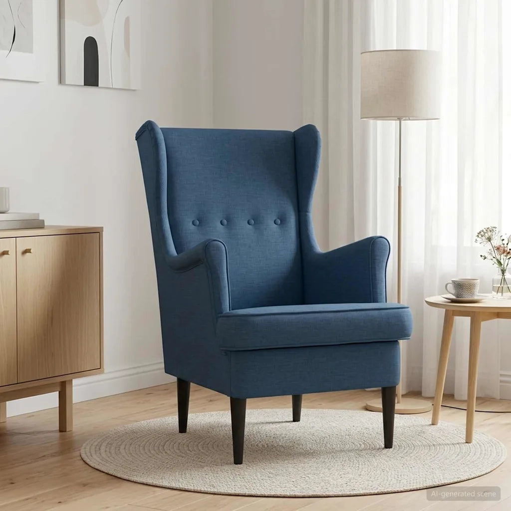 Poltrona-Divano Sedia Blu Tessuto 898416