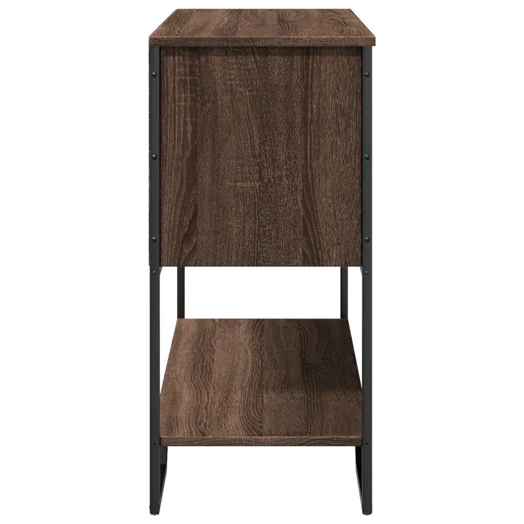 Tavolo Consolle Rovere Marrone 100x35x74,5 cm in Truciolato