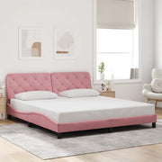 Giroletto senza Materasso Rosa 180x200 cm in Velluto 3207940