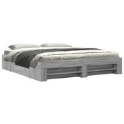 Letto matrimoniale | Letto per adulti | Giroletto senza Materasso Grigio Sonoma 180x200 cm Truciolato