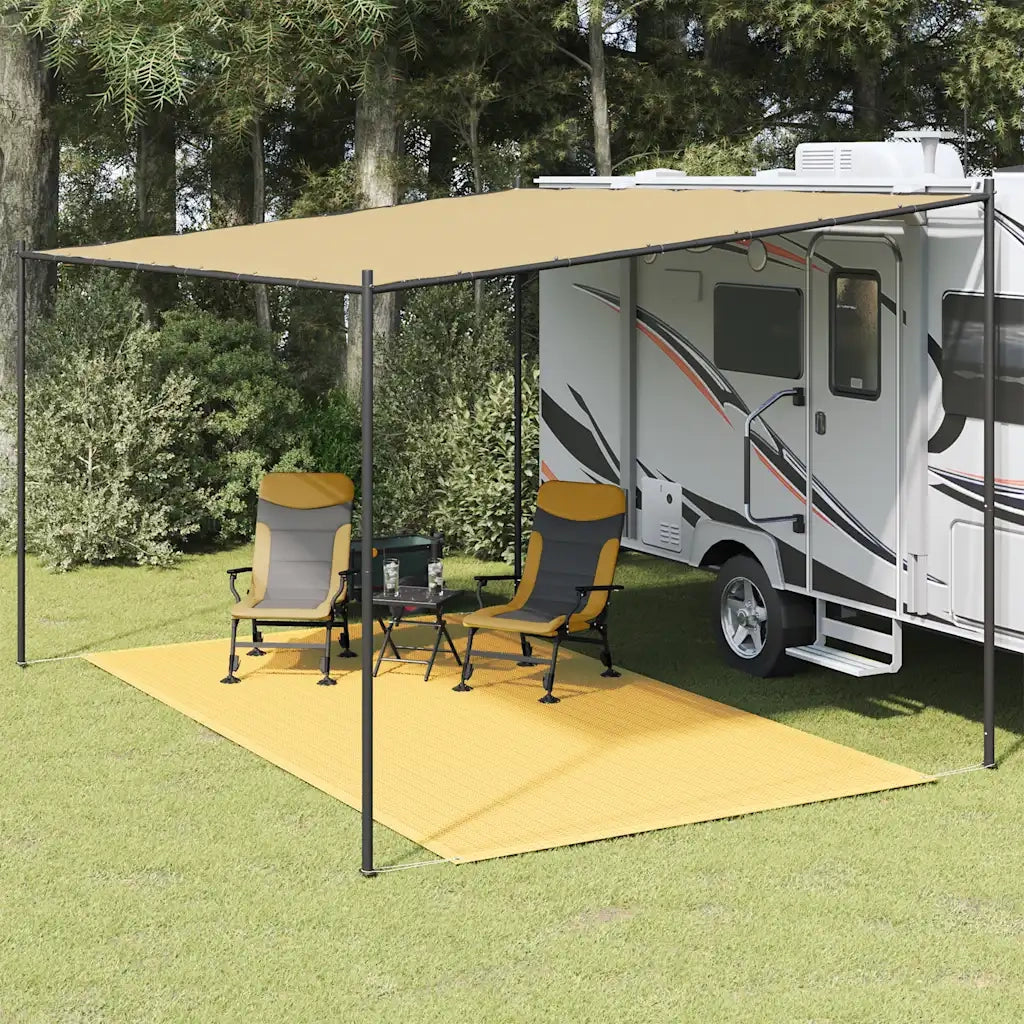 Tappeto da Tenda 200x400 cm Beige 310758