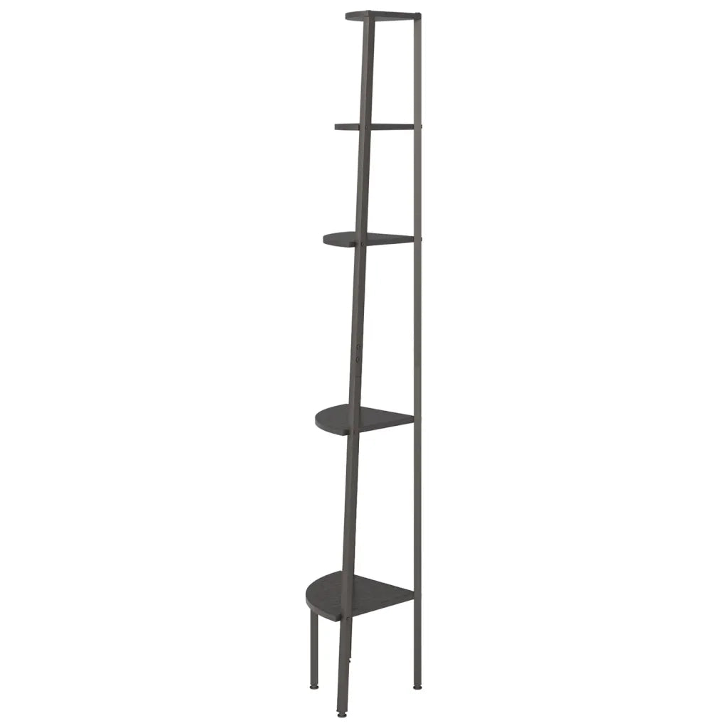 Scaffale Angolare a 5 Livelli Nero 45,5x31,5x180 cm 336396