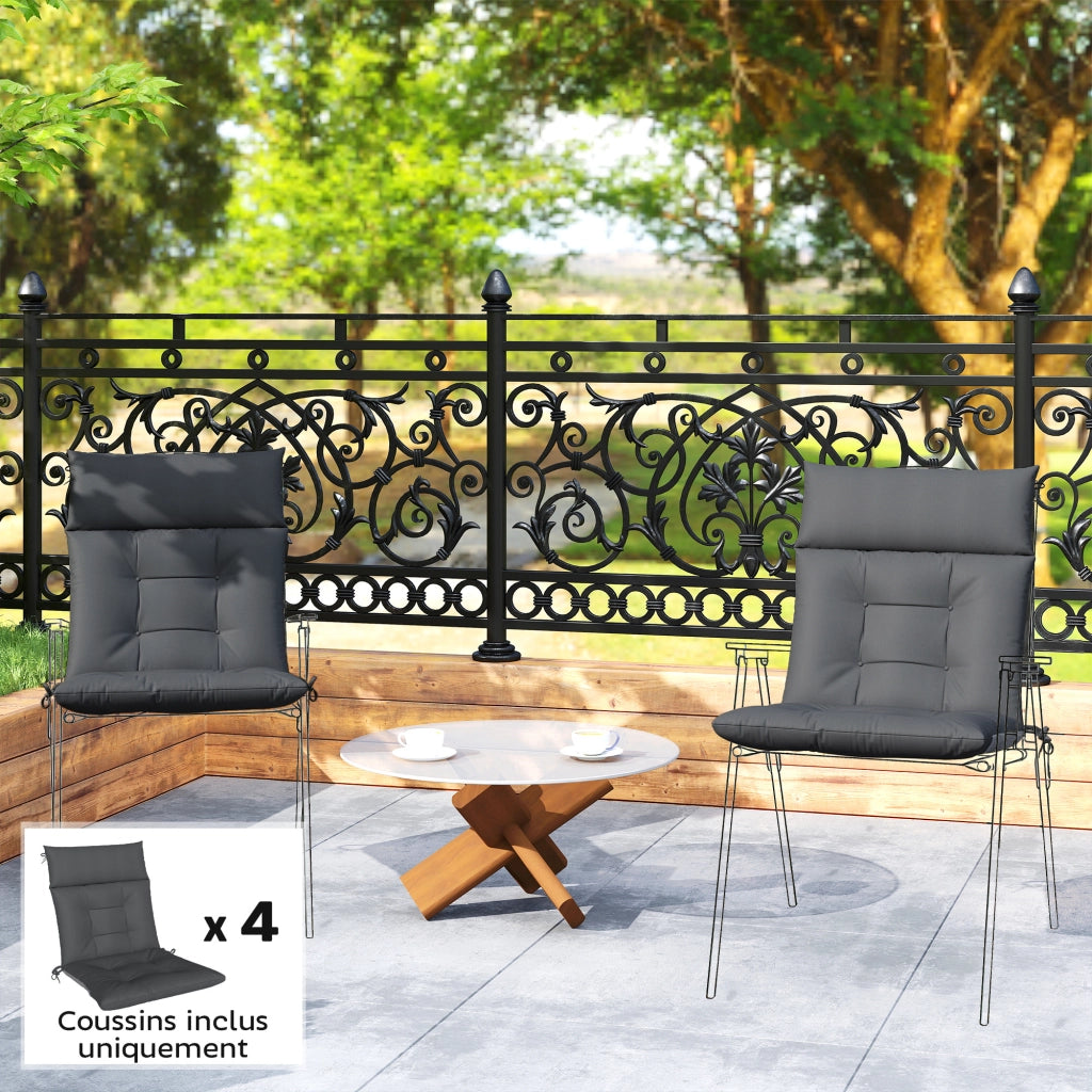 Cuscini per sedie da giardino ¨C zephmum ¨C Grigio Scuro 112x53cm
