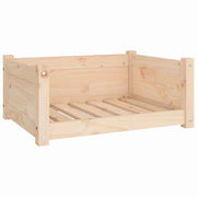 Divano a forma di cesto per cani comodo 65,5 x 50,5 x 28 cm in legno massello di pino marrone 02_0042759