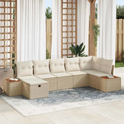 Set Divano da Giardino con cuscino 7 pcs Beige polyrattan 3359643
