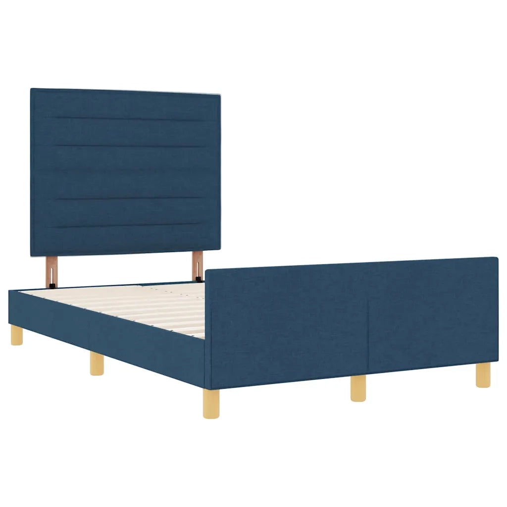 Struttura del letto con testiera Blu 120 x 200 cm Tessuto 3344647