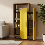Biblioteca Agni, Libreria 5 Ripiani, 90x32x132h cm Marrone Noce