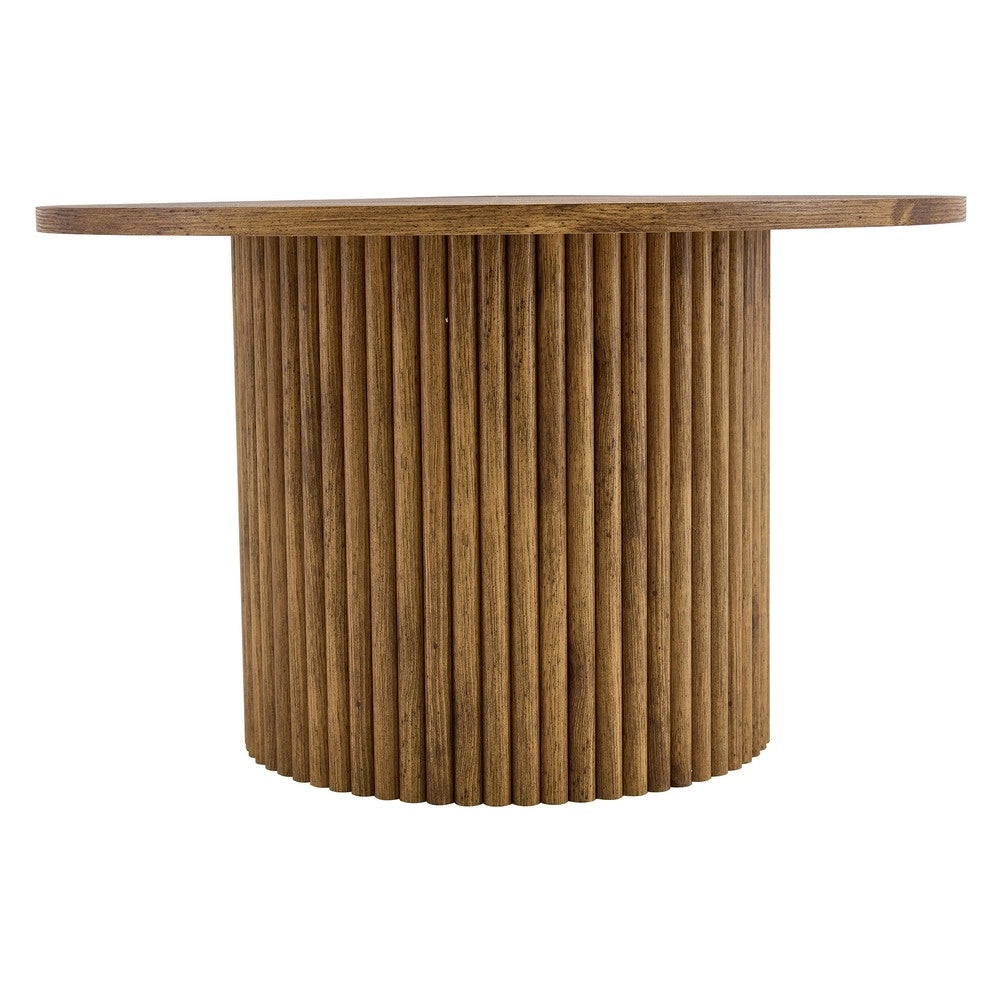 Tavolino da Caff¨¨ Rotondo in MDF ¨C Xylo ¨C Design Retro Lusso, Struttura Metallo, ?70 cm