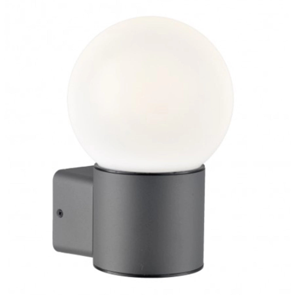 Applique Esterno Moderna Brooklyn Alluminio Nero Bianco 1 Luce E27 Ip44
