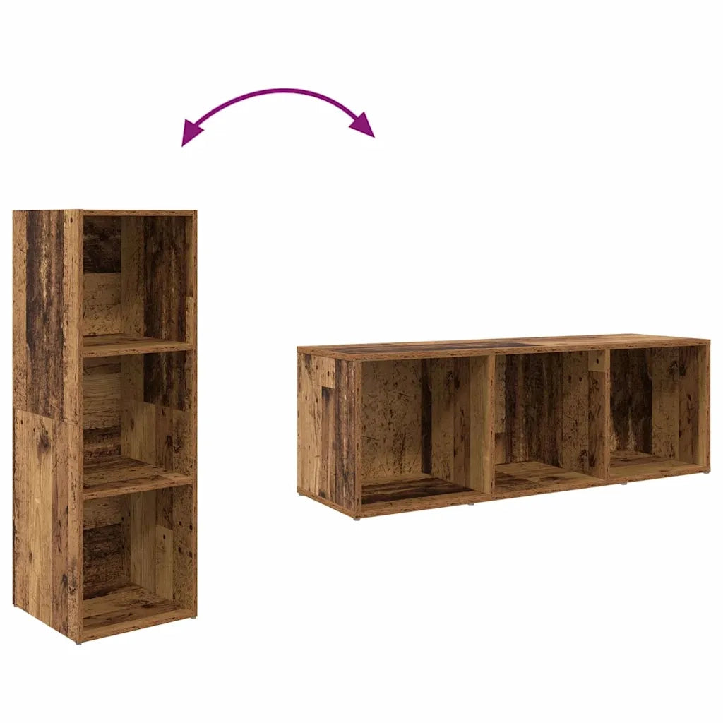 vidaXL Mobile TV 3 pcs Marrone 107 x 35 x 37 cm Legno multistrato