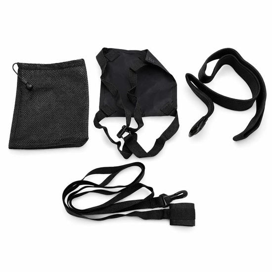 Set di allenamento con paracadute da nuoto professionale - Set di cinture di resistenza da nuoto portatile - Leggibile - Ripiegabile - Leggero - Migliora le abilità di nuoto - Allenamento nuoto