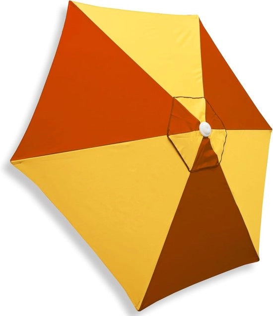 Ombrellone da spiaggia, mare e giardino - diametro 210 cm - tubo in alluminio - schermo antifiamma - altezza 220 cm - inclusa pala da giardino e valigetta
