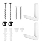 Impianto di fissaggio per toilette/bidet - Fissaggio L per toilette - Installazione facile da utilizzare - Kit di viti e bulloni - Supporto robusto per toilette - Fissaggio per toilette
