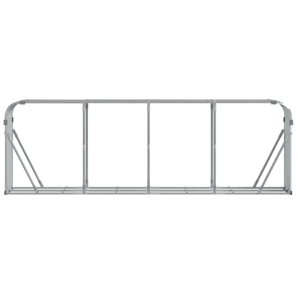 Portalegna argento 300 x 45 x 100 cm acciaio zincato Argento 02_0043794