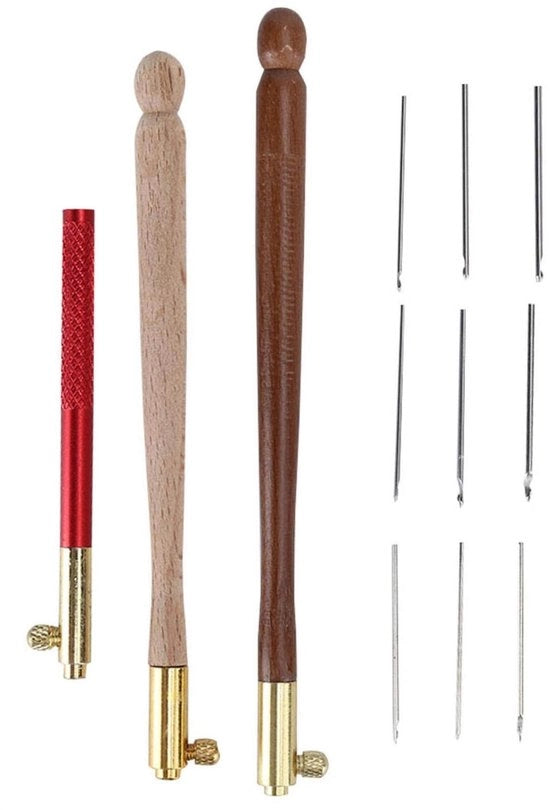Punta per cucire ergonomico con manico antiscivolo - Materiale duraturo - Puntaseggiatura per cucito