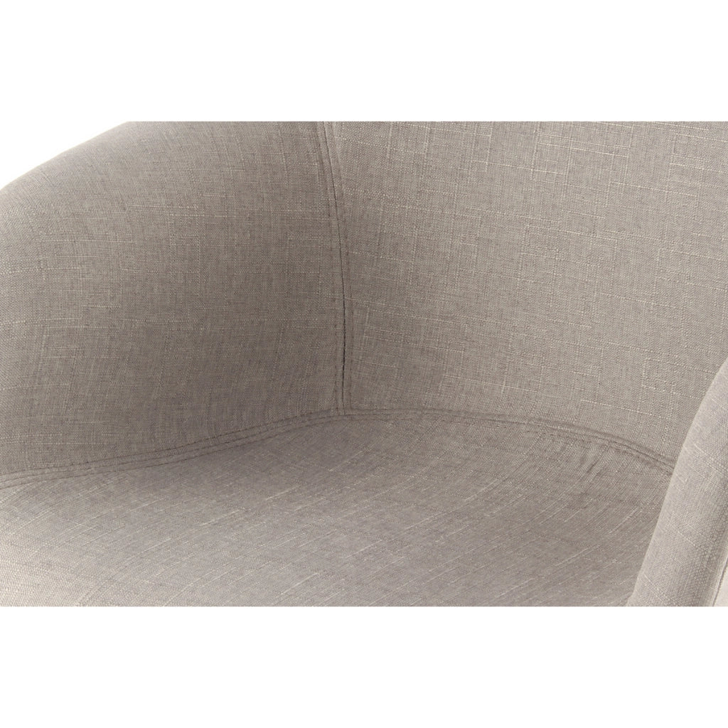 Set di 2 sedie da pranzo Winston in tessuto beige e legno