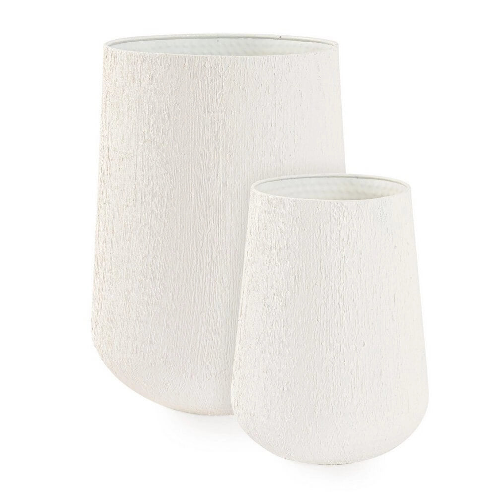 Set di 2 Porta Vaso in Metallo con Finitura Smaltata Opaca - FRESH