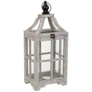 Lanterna in legno bianco 20,5x15,5x48,5h cm