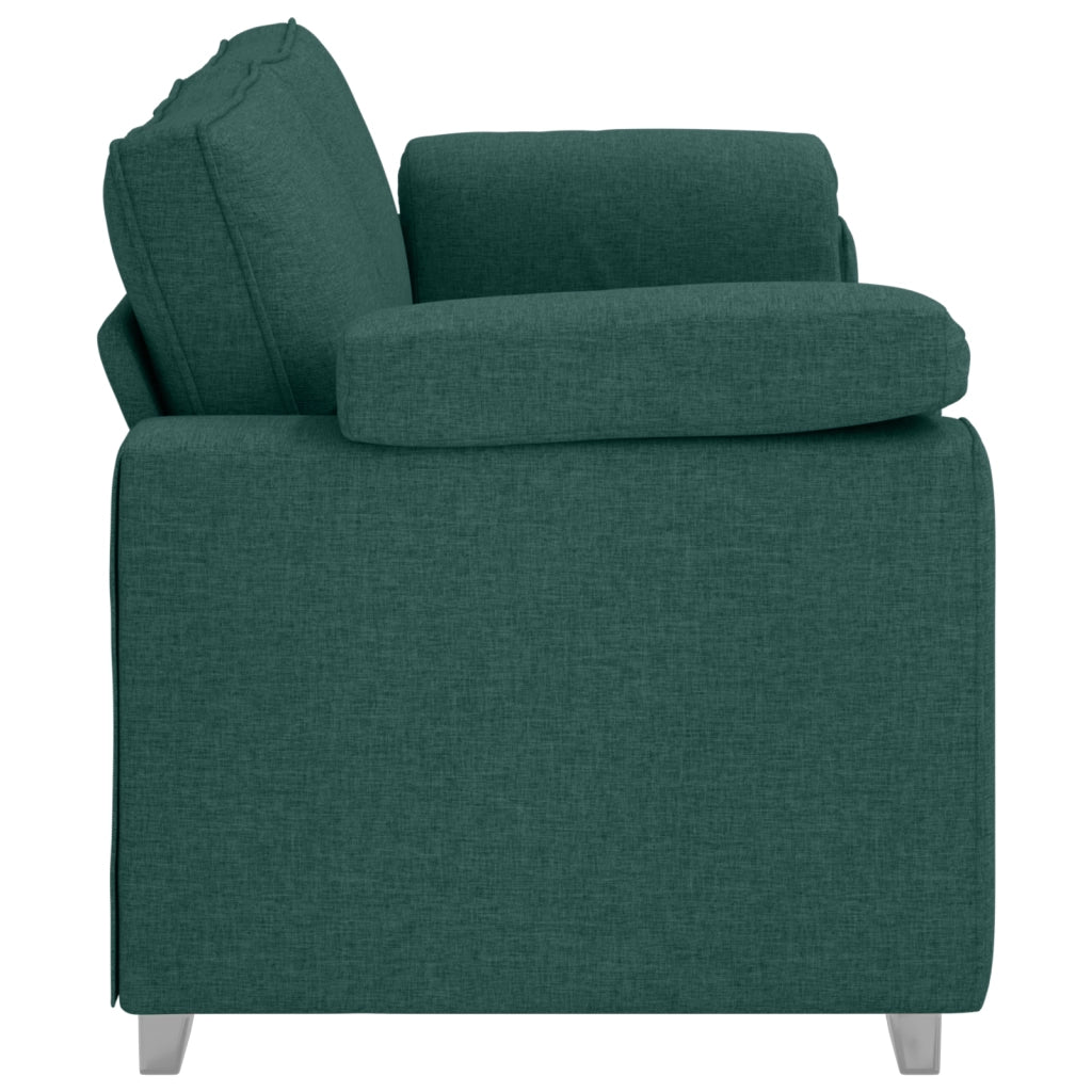 Divano a 3 posti Verde Scuro 178 cm in Tessuto