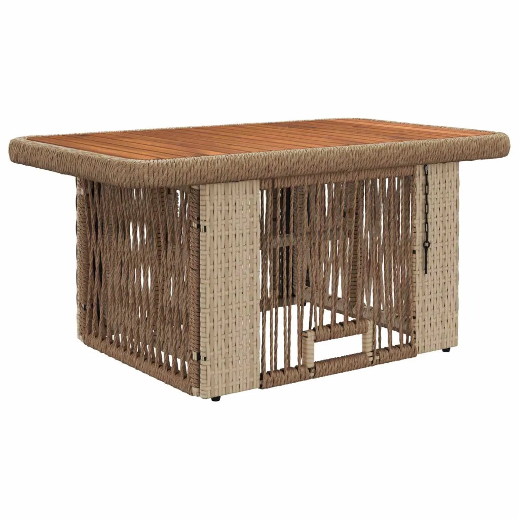 Set da Pranzo per Giardino 3 pz Beige e Crema polyrattan 42026752