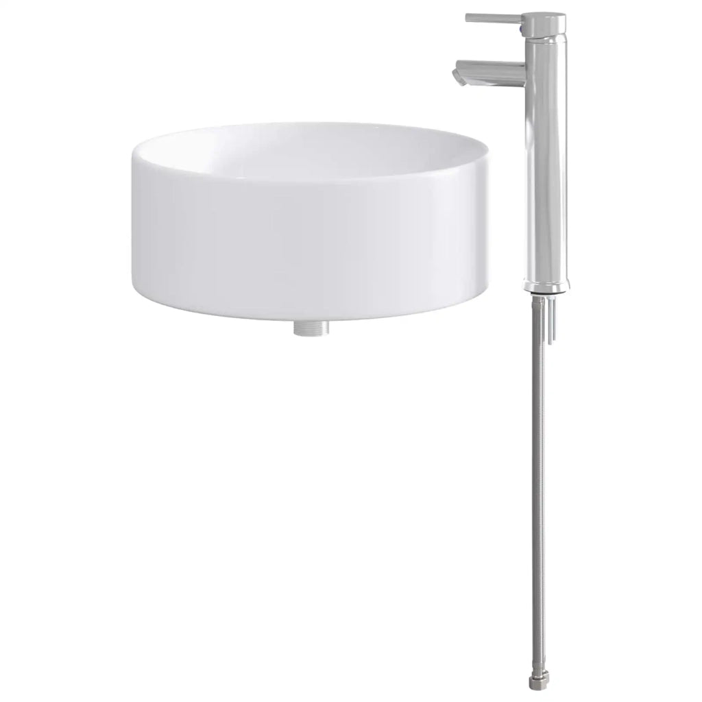 Lavabo con rubinetto e scarico Cromato 40,5 x 40,5 x 15,5 cm 890240